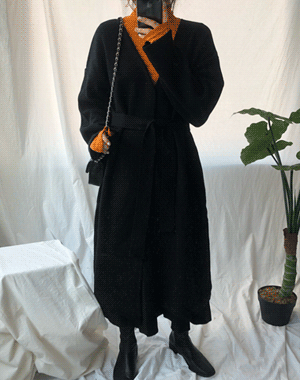 mood long knit coat (3color)