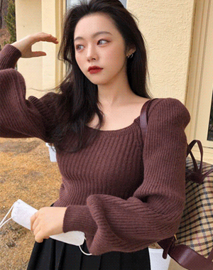 brownie square knit (2color)
